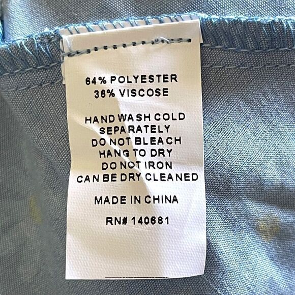 UNIQUE VINTAGE 50s Daisy Halter Swing Dress in Blue and White 1X - Picture 8 of 12